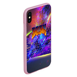 Чехол iPhone XS Max матовый Doom abstraction mars, цвет: 3D-розовый — фото 2