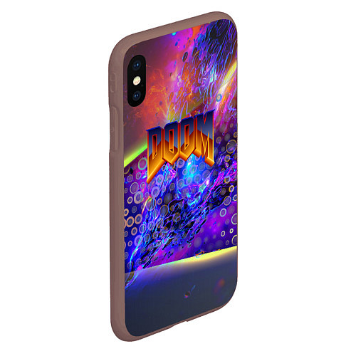 Чехол iPhone XS Max матовый Doom abstraction mars / 3D-Коричневый – фото 2