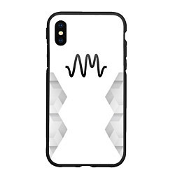 Чехол iPhone XS Max матовый Arctic Monkeys white poly, цвет: 3D-черный