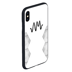 Чехол iPhone XS Max матовый Arctic Monkeys white poly, цвет: 3D-черный — фото 2