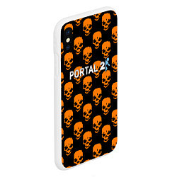 Чехол iPhone XS Max матовый Portal skull pattern, цвет: 3D-белый — фото 2