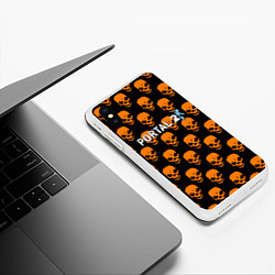 Чехол iPhone XS Max матовый Portal skull pattern, цвет: 3D-белый — фото 2