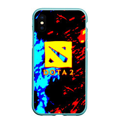 Чехол iPhone XS Max матовый Dota 2 огненный стиль, цвет: 3D-мятный