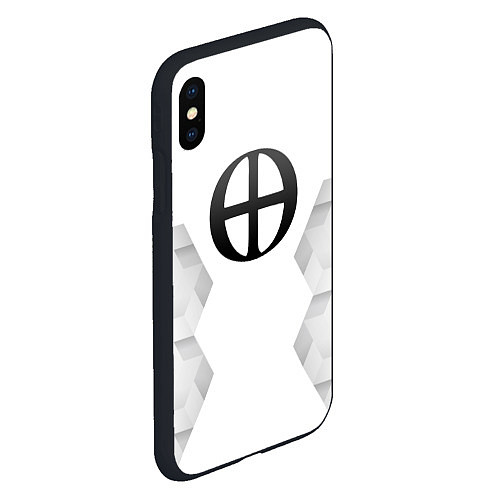 Чехол iPhone XS Max матовый Blue Exorcist white poly / 3D-Черный – фото 2