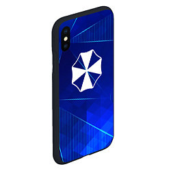 Чехол iPhone XS Max матовый Resident Evil blue poly, цвет: 3D-черный — фото 2