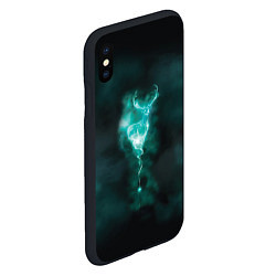 Чехол iPhone XS Max матовый  Patronus deer, цвет: 3D-черный — фото 2