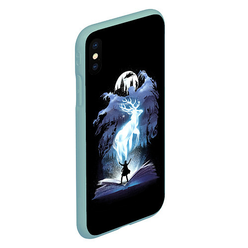 Чехол iPhone XS Max матовый Harry Potter patronus and dementors / 3D-Мятный – фото 2