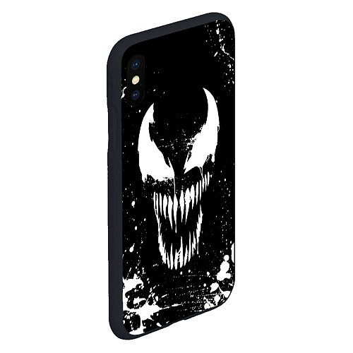 Чехол iPhone XS Max матовый Venom logo / 3D-Черный – фото 2