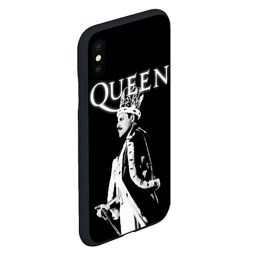 Чехол iPhone XS Max матовый Queen Freddie Mercury король / 3D-Черный – фото 2