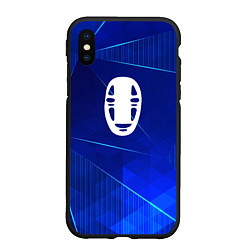 Чехол iPhone XS Max матовый Spirited Away blue poly, цвет: 3D-черный