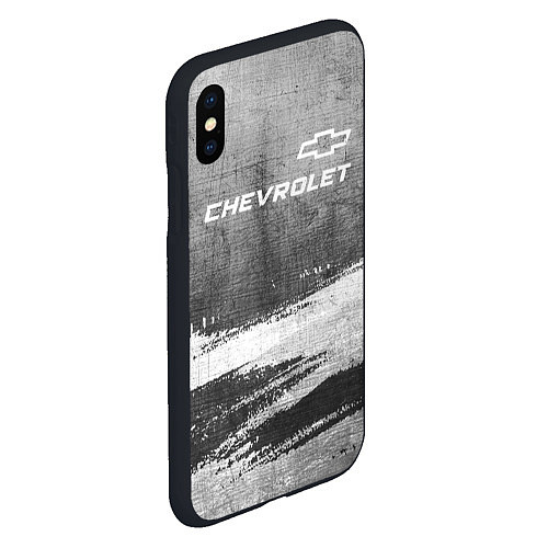 Чехол iPhone XS Max матовый Chevrolet - grey gradient посередине / 3D-Черный – фото 2