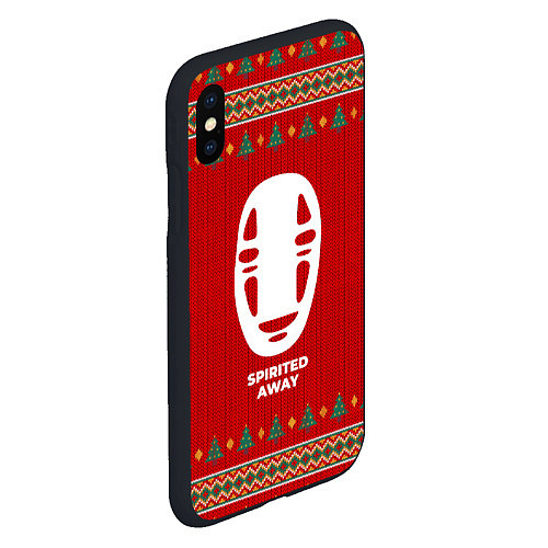 Чехол iPhone XS Max матовый Spirited Away new year / 3D-Черный – фото 2