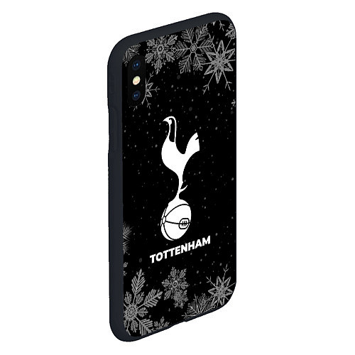 Чехол iPhone XS Max матовый Снежный Tottenham / 3D-Черный – фото 2