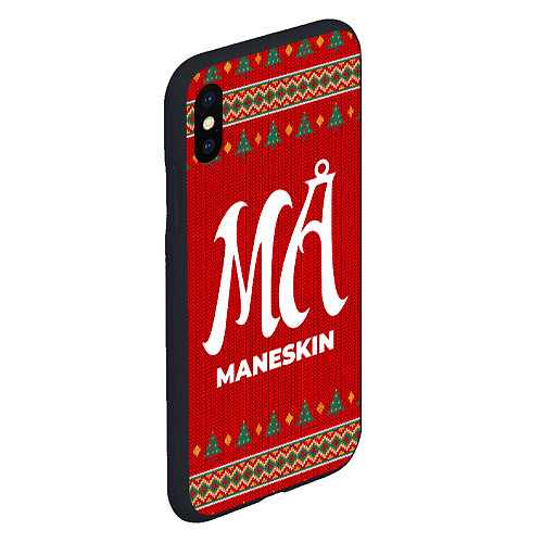 Чехол iPhone XS Max матовый Maneskin new year / 3D-Черный – фото 2