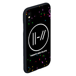 Чехол iPhone XS Max матовый Twenty One Pilots конфети, цвет: 3D-черный — фото 2