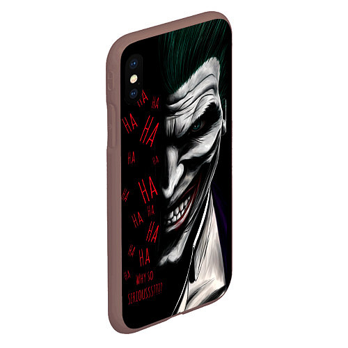 Чехол iPhone XS Max матовый Joker in the dark / 3D-Коричневый – фото 2