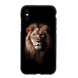 Чехол iPhone XS Max матовый Mufasa, цвет: 3D-черный