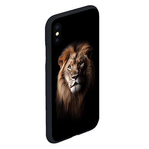 Чехол iPhone XS Max матовый Mufasa / 3D-Черный – фото 2