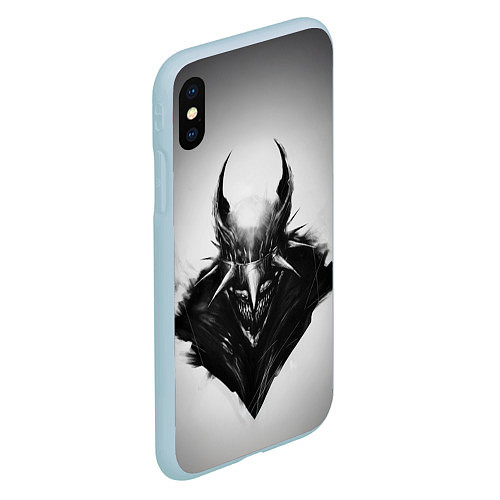 Чехол iPhone XS Max матовый Batman who laughs / 3D-Голубой – фото 2