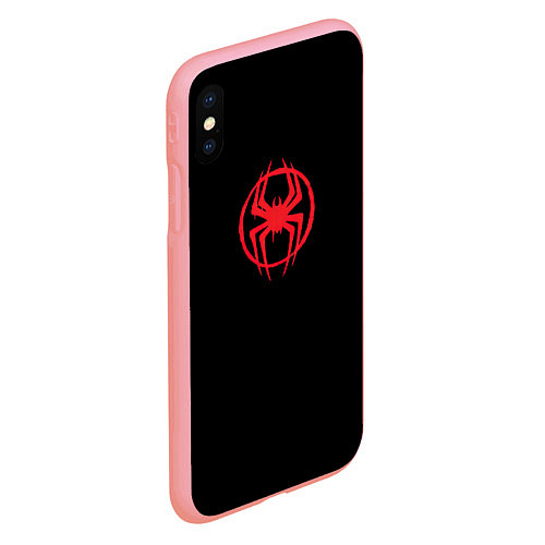 Чехол iPhone XS Max матовый Miles Morales - logo / 3D-Баблгам – фото 2