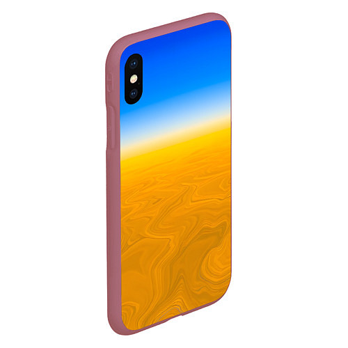 Чехол iPhone XS Max матовый Пустыня абстракция / 3D-Малиновый – фото 2