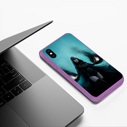 Чехол iPhone XS Max матовый Raven young justice, цвет: 3D-фиолетовый — фото 2