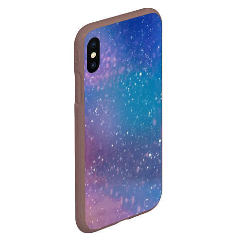 Чехол iPhone XS Max матовый Winter falls gradient / 3D-Коричневый – фото 2