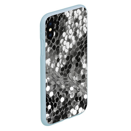 Чехол iPhone XS Max матовый Блистание / 3D-Голубой – фото 2