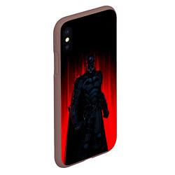 Чехол iPhone XS Max матовый Batman - Robert Pattinson, цвет: 3D-коричневый — фото 2