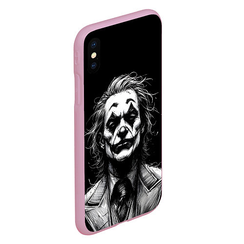 Чехол iPhone XS Max матовый Joker - clown / 3D-Розовый – фото 2