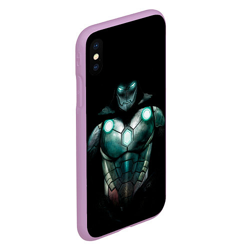 Чехол iPhone XS Max матовый Iron Doom / 3D-Сиреневый – фото 2