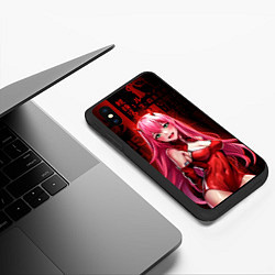 Чехол iPhone XS Max матовый Zero Two anime sexy, цвет: 3D-черный — фото 2