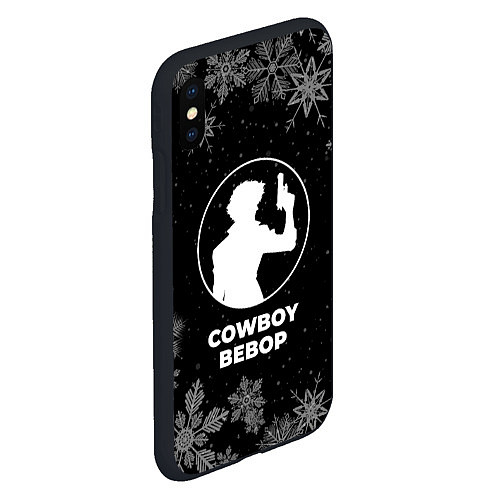 Чехол iPhone XS Max матовый Снежный Cowboy Bebop / 3D-Черный – фото 2