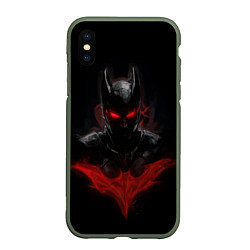 Чехол iPhone XS Max матовый Neon Batman in the dark, цвет: 3D-темно-зеленый