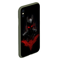 Чехол iPhone XS Max матовый Neon Batman in the dark, цвет: 3D-темно-зеленый — фото 2