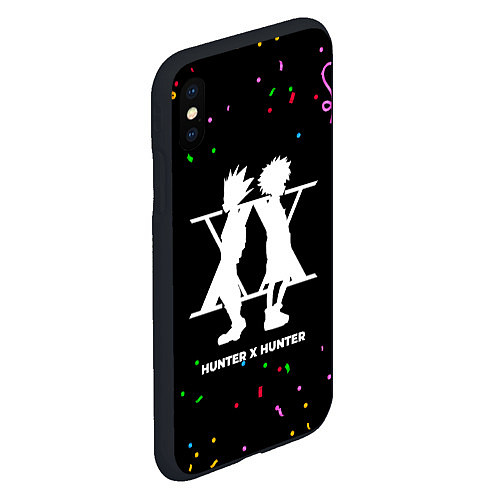 Чехол iPhone XS Max матовый Hunter x Hunter конфети / 3D-Черный – фото 2