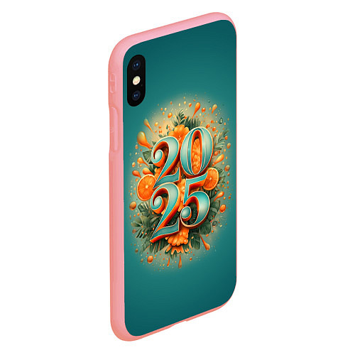 Чехол iPhone XS Max матовый Мандариновый 2025 / 3D-Баблгам – фото 2