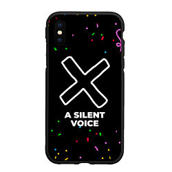 Чехол iPhone XS Max матовый A Silent Voice конфети, цвет: 3D-черный