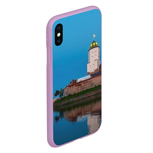 Чехол iPhone XS Max матовый Выборгский замок / 3D-Сиреневый – фото 2