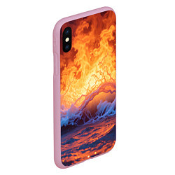 Чехол iPhone XS Max матовый Стихия огня и воды, цвет: 3D-розовый — фото 2