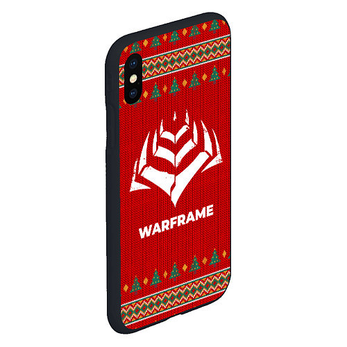 Чехол iPhone XS Max матовый Warframe new year / 3D-Черный – фото 2