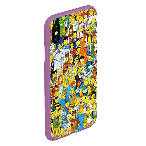 Чехол iPhone XS Max матовый Simpsons Stories / 3D-Фиолетовый – фото 2