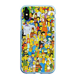 Чехол iPhone XS Max матовый Simpsons Stories, цвет: 3D-голубой
