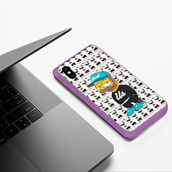 Чехол iPhone XS Max матовый Bart Just Us, цвет: 3D-фиолетовый — фото 2
