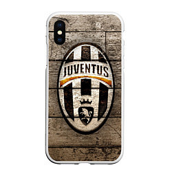 Чехол iPhone XS Max матовый Juventus, цвет: 3D-белый