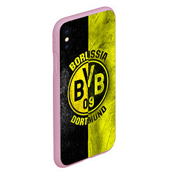 Чехол iPhone XS Max матовый Borussia Dortmund, цвет: 3D-розовый — фото 2