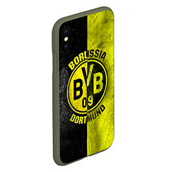 Чехол iPhone XS Max матовый Borussia Dortmund цвета 3D-темно-зеленый — фото 2