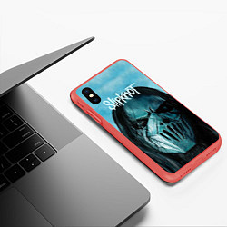 Чехол iPhone XS Max матовый Slipknot, цвет: 3D-красный — фото 2