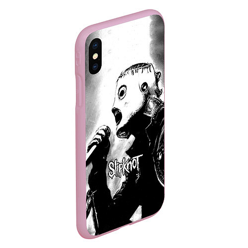 Чехол iPhone XS Max матовый Slipknot / 3D-Розовый – фото 2