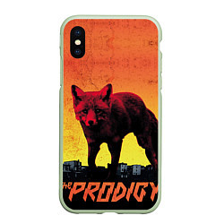 Чехол iPhone XS Max матовый The Prodigy: Red Fox, цвет: 3D-салатовый